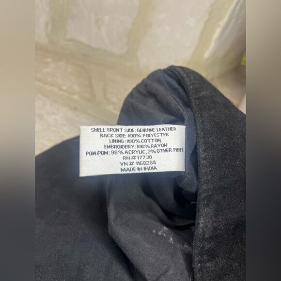 Embroidered (colorful) Bohemian hobo crossbody leather bag - Picture 5 of 8